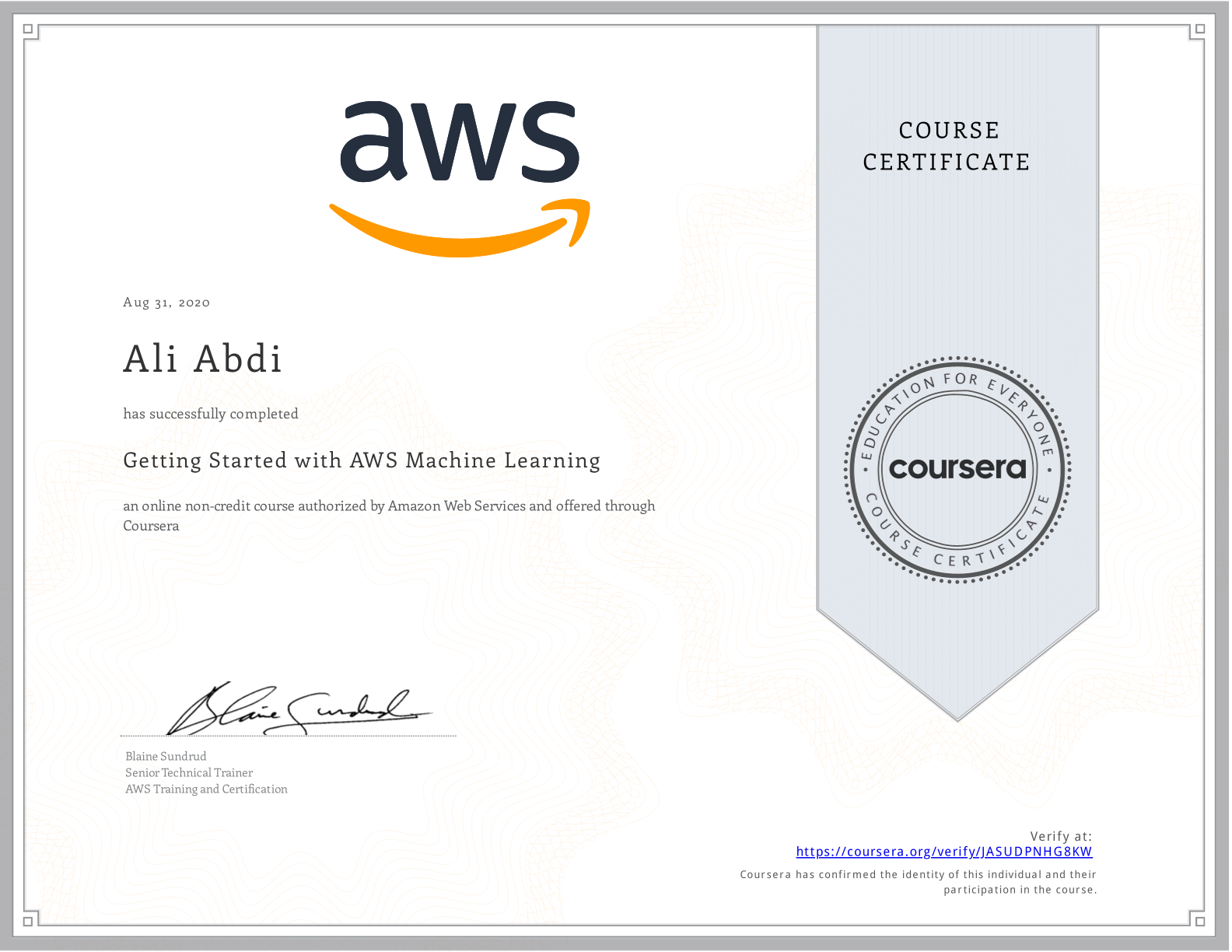 Getting Started with AWS Machine Learning